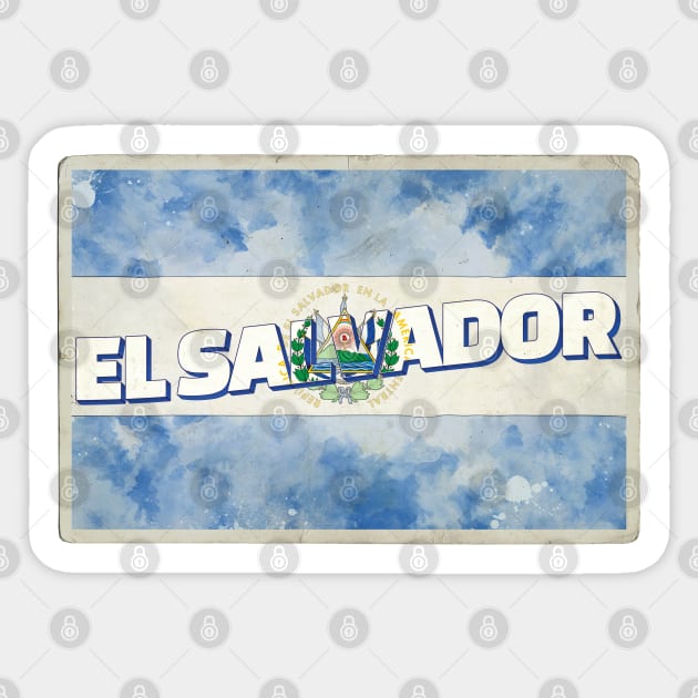 El Salvador Vintage style retro souvenir Sticker by DesignerPropo